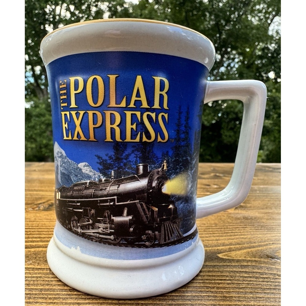 The Polar Express Ceramic‎ Mug Believe Ticket Train Warner Bros Christmas Cup